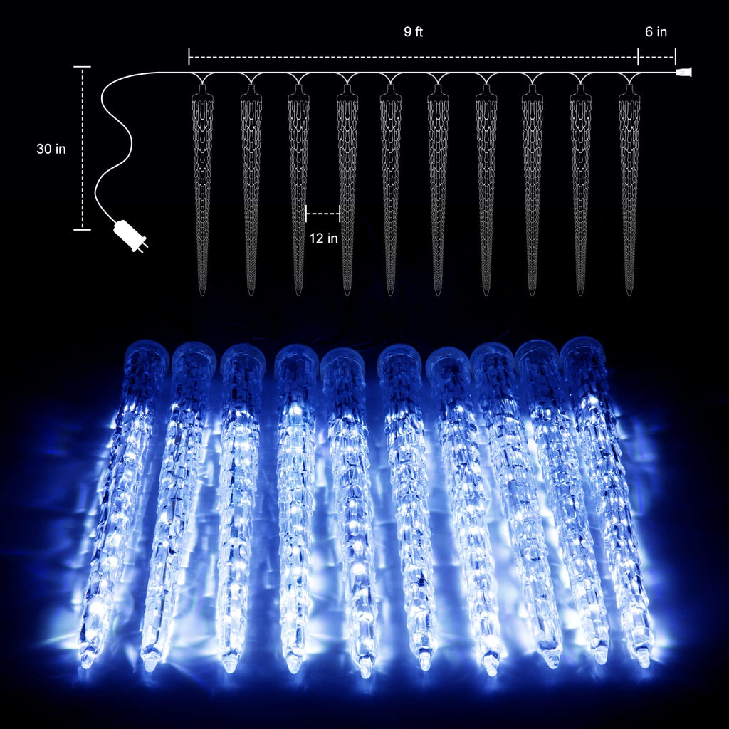 10 Feet / 10 Tubes / 240 LED / Blue