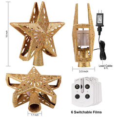 10 Inches / Golden Star Topper / 6 Switchable Films Projection