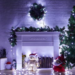 66 Feet / 200 LED / Pure White / Green Wire