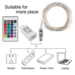 Color Changing Fairy Lights with Remote, 16 Colors, 28 Modes
