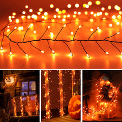 1 x 10 Feet / 200 LED / Orange / Black Wire