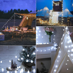33 Feet / 100 LED / Pure White / Adapter