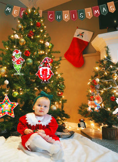 Christmas Window Silhouette Lights, 5PCs Battery Operated