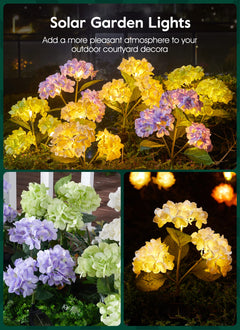 1 x 3 Pack / Hydrangea / LED