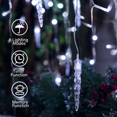 Icicle / 33 Feet / 60 Drops / 400 LED / Remote