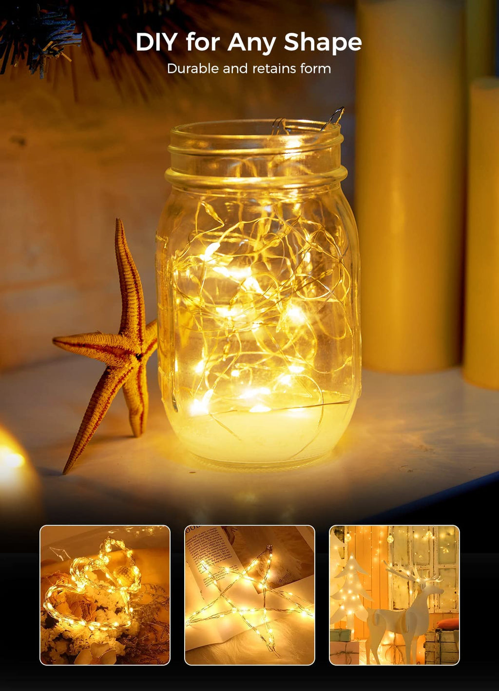 24 x 7 Feet / 20 LED / Warm White & Pure White