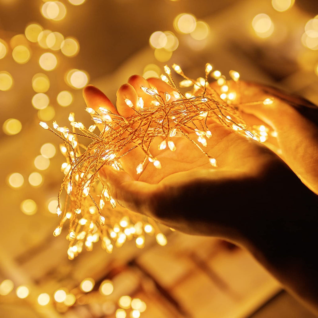 2 x 10 Feet / 200 LED / Warm White / Copper Wire