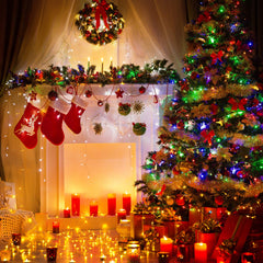 1 x 75 Feet / 200 LED / Warm White and Multicolor / Green Wire