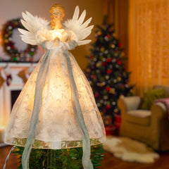 16.9 Inches / Angel with Star / Warm White