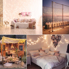 98 Feet / 300 LED / Warm White / Clear Wire