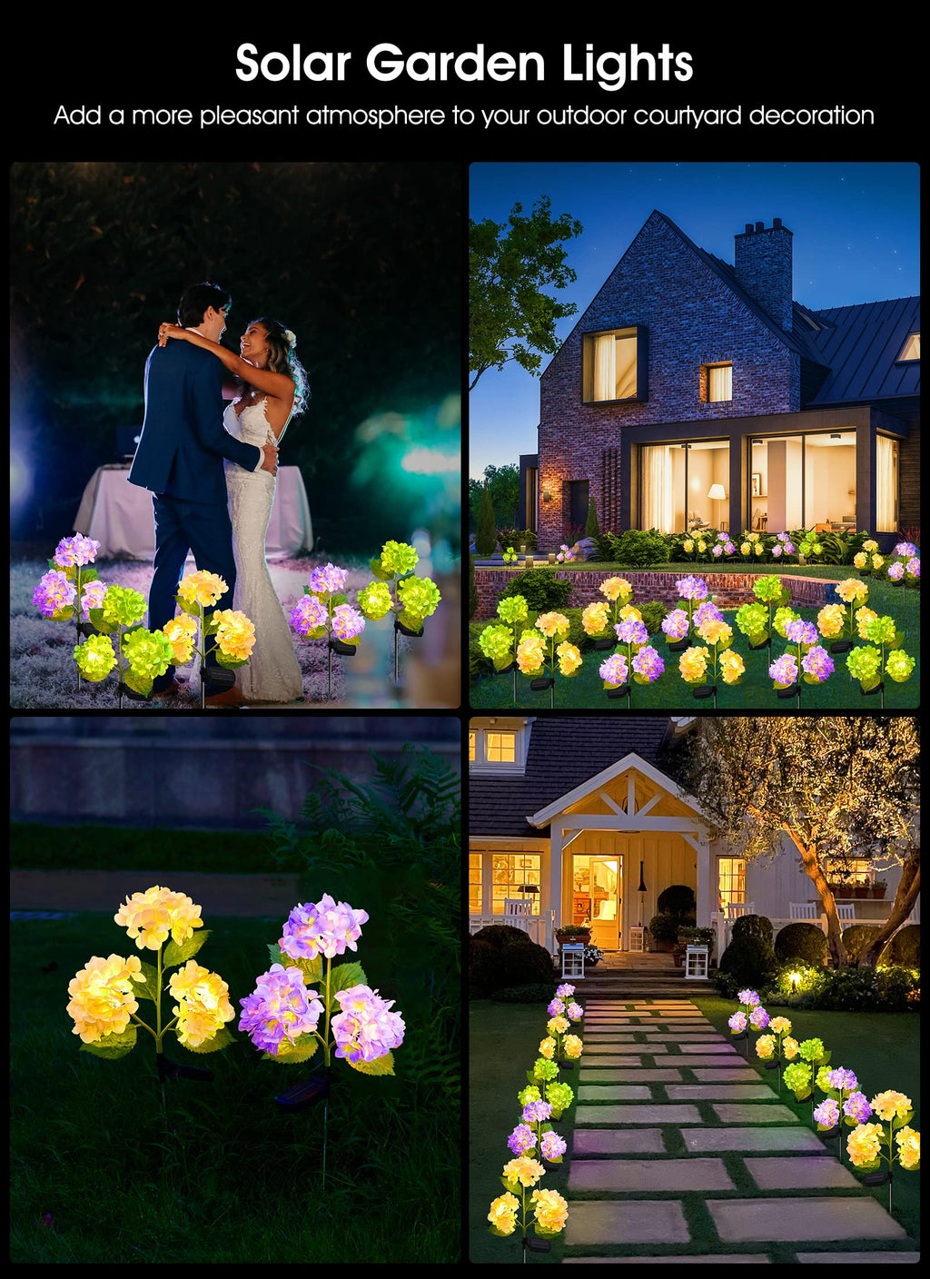 1 x 3 Pack / Hydrangea / LED