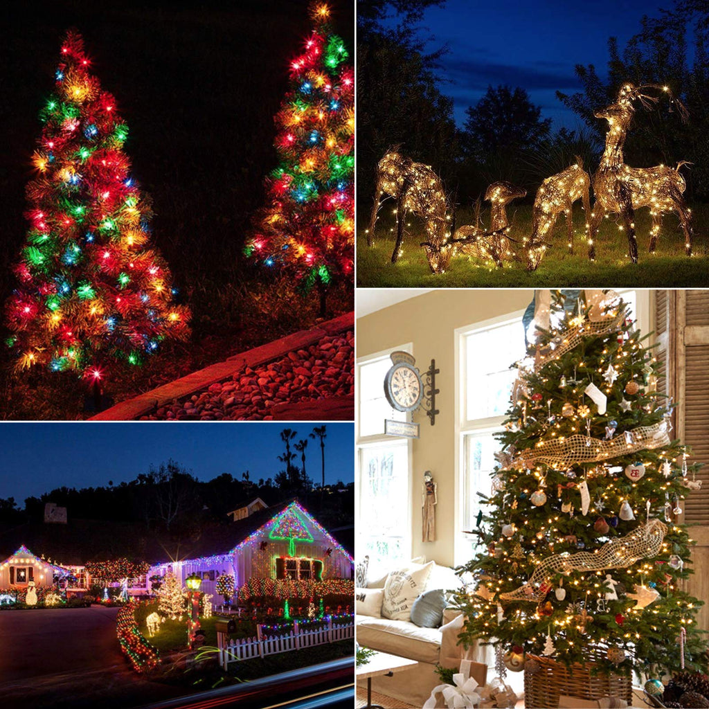 2 x 18 Feet / 50 LED / Warm White and Multicolor / Green Wire / Remote