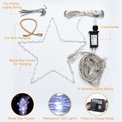 Christmas Tree String Lights with Star Topper