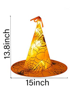 Halloween Battery Operated LED Witch Hat Lights with Remote