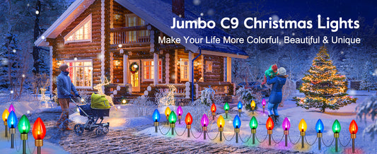 Illuminate Your Holidays with Jumbo C9 Christmas Pathway Lights