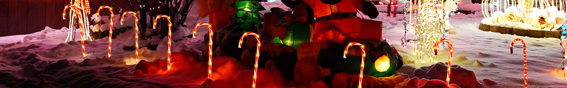 Candy Cane Pathway Lights