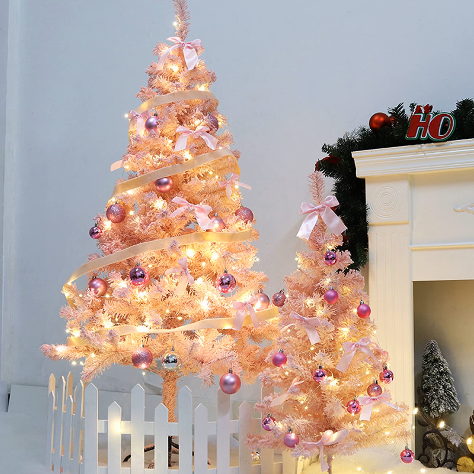 10 Feet 50 LED Plug in Clear Mini Incandescent Bulbs String Light for Christmas Trees, Warm White