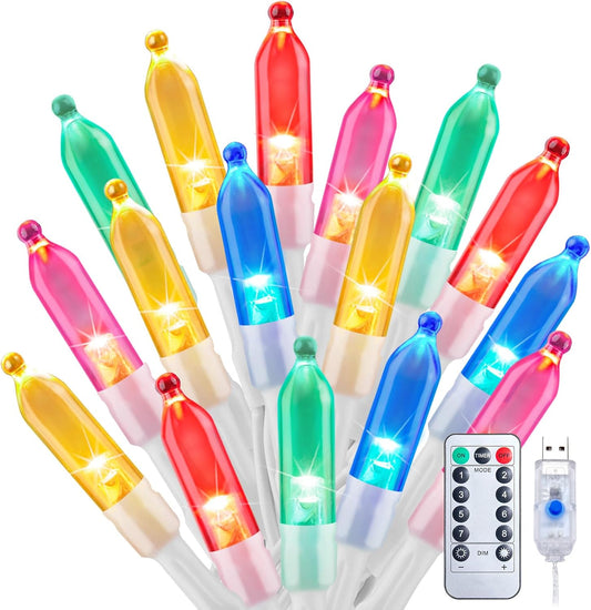 Pastel String Lights USB Operated, 39FT 100 LED with Remote & Timer