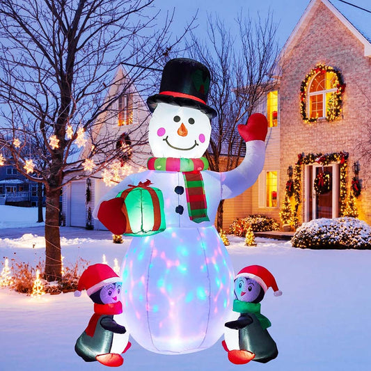 1 x 6 Feet / Snowman with Penguins