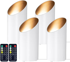 LED Spotlights - 4 Pack with Remote, Timer, and Dimmable Features