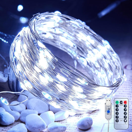 Smart Fairy Lights - 2 Pack, 33 FT, 100 LED, Bluetooth, Remote