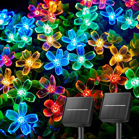 52FT 120 LED Flower Solar String Lights - Waterproof Fairy Lights