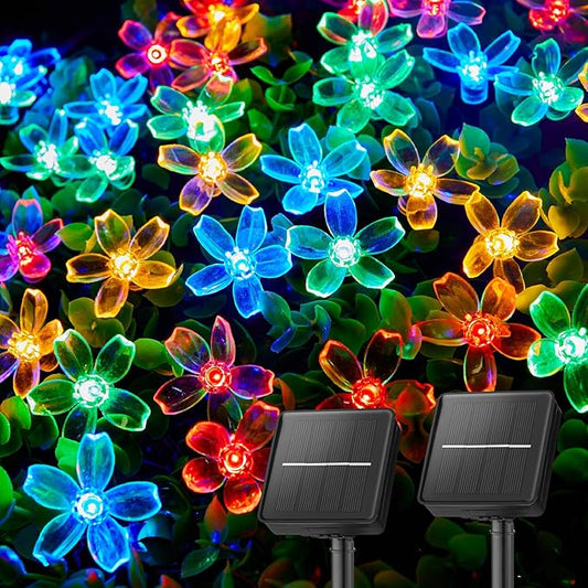 52FT 120 LED Flower Solar String Lights - Waterproof Fairy Lights