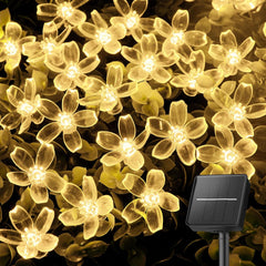 Solar Flower Lights - 60 LED, Waterproof, Christmas