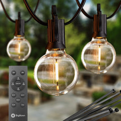 Dimmable Patio Lights - 58 FT, 25 Bulbs, Waterproof, Remote Control