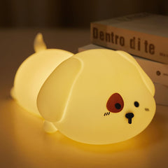 Cute Silicone Puppy Night Light - 7 Colors, Rechargeable