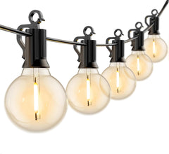 Outdoor String Lights - 50 G40 Shatterproof Bulbs, IP44 Waterproof