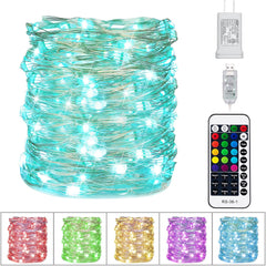 Color Changing Fairy Lights with Remote - 33ft USB