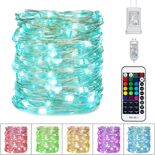 Color Changing Fairy Lights with Remote - 33ft USB