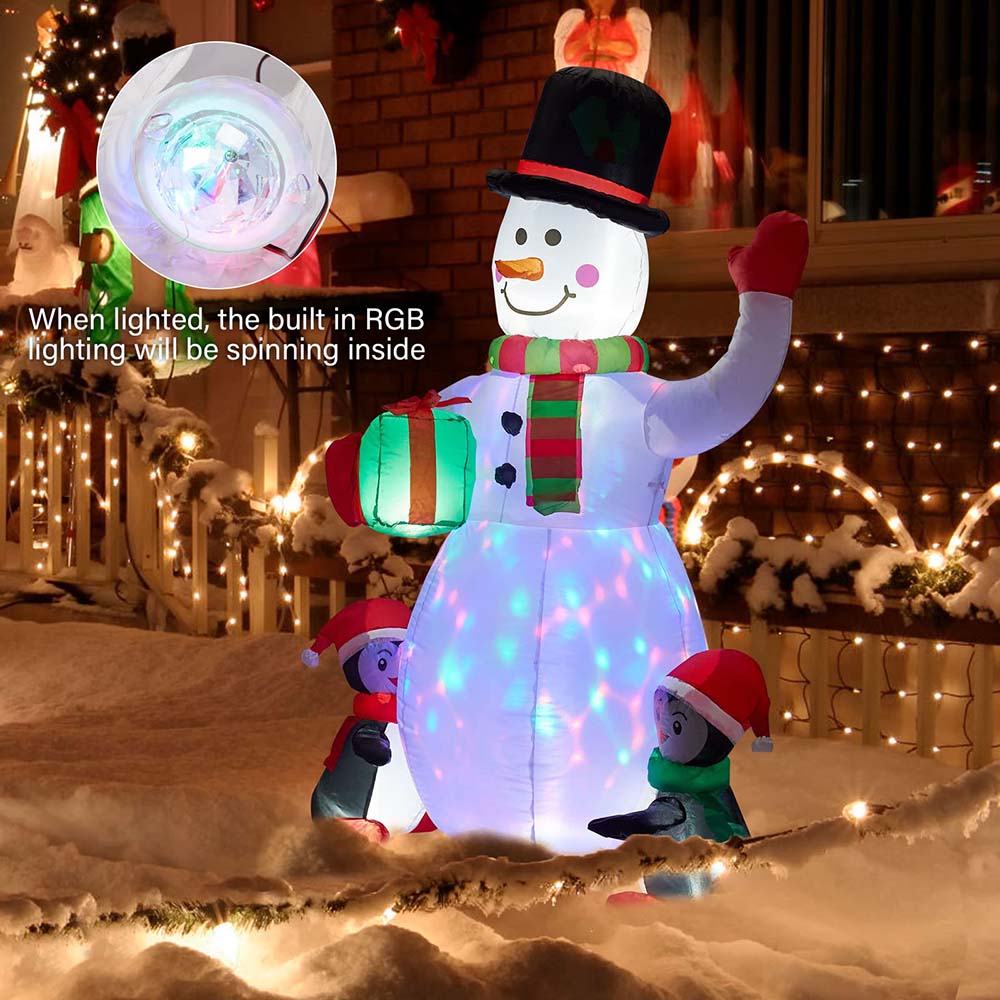 1 x 6 Feet / Snowman with Penguins