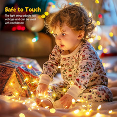 USB Fairy String Lights - 66 FT, 200 LEDs, Copper Wire, Remote Control