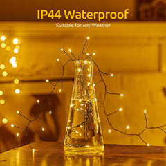 10FT 120LED  warm white fairy lights with twinkle firecracker design