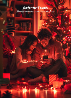 100 LED Red Fairy Lights, 33FT Battery Operated String Lights