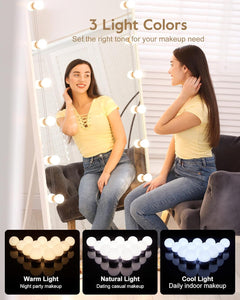 Dimmable Hollywood Makeup Mirror Lights - 14 Bulbs, 22FT Adjustable