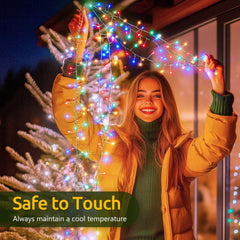 10ft Multicolor Firecracker Fairy Lights - 120 LED, Battery Operated