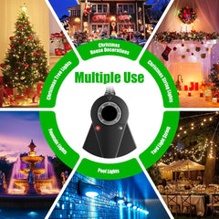 Waterproof Outdoor Light Timer - 24H, 2/4/6/8H Countdown, 3 Outlets