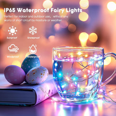 Pastel Fairy Lights with Timer - 7ft Waterproof String Lights