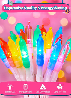 Battery Operated Pastel String Lights, 8ft, 20 LED with Timer