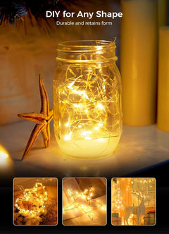 Battery Operated Fairy Lights - 12 Pack, 7 FT, 20 LED, Waterproof