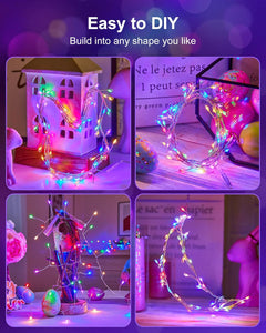 Easter Fairy Lights, Battery Operated, Waterproof, 5ft 60 LED Twinkle Lights