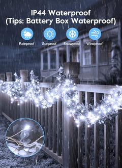 Pure White Fairy Firecracker Lights - 5ft, 60 LEDs with Remote, 2 Pack