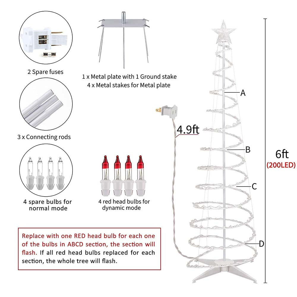 6 Feet / 200 Bulbs / Warm White