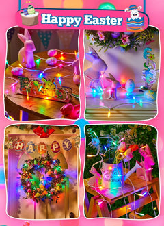 Battery Operated Pastel String Lights, 8ft, 20 LED with Timer