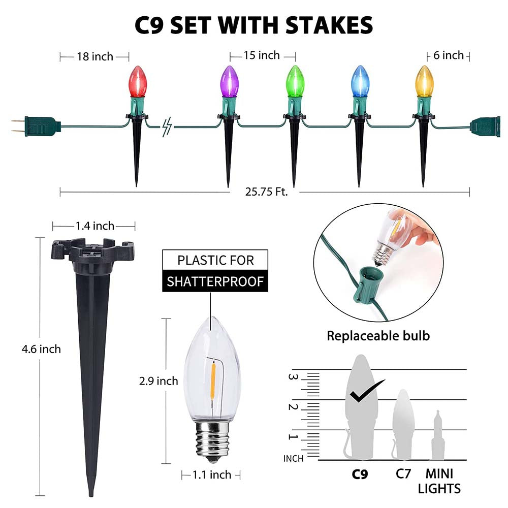 1 Pack / LED Bulbs / Multicolor