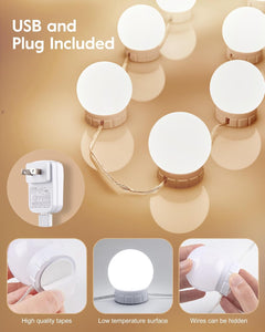 Hollywood Style LED Vanity Mirror Lights Kit with 10 Dimmable Bulbs