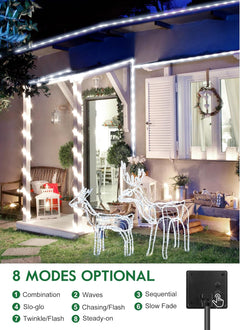 Solar Rope Lights - 39FT, 100LED Outdoor Solar String Lights